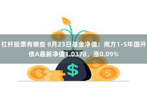 杠杆股票有哪些 8月23日基金净值：南方1-5年国开债A最新净值1.0378，涨0.09%