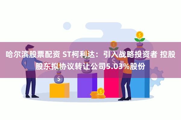 哈尔滨股票配资 ST柯利达：引入战略投资者 控股股东拟协议转让公司5.03%股份