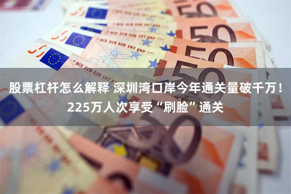 股票杠杆怎么解释 深圳湾口岸今年通关量破千万！225万人次享受“刷脸”通关